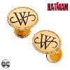 BATMAN (THE) - BOUTONS DE MANCHETTE OFFICIELLES DE BRUCE WAYNE DELUXE VERSION PLAQUE OR 18K (CUFFLINK REPLICAS - DC COMICS™ - SALESONE™)
