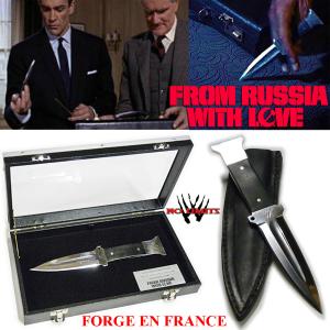 JAMES BOND : FROM RUSSIA WITH LOVE - COUTEAU A LANCER "ATTACHE CASE" EDITION LIMITEE FORGE MAIN EN FRANCE (PRACTICAL - ARTISAN FORGERON - NO LIMITS)