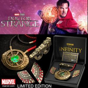 DR STRANGE - COFFRET OFFICIEL LIMITED EDITION : AMULETTE ŒIL D'AGAMOTTO, ANNEAU MYSTIQUE ET 2 EPINGLES DE CAPE DE LEVITATION (MARVEL ™ - SALESONE)