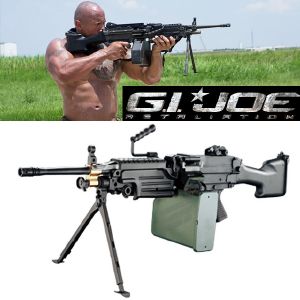 G.I. JOE : RETALIATION - MITRAILLEUSE M249 MKII HAUT DE GAMME EN METAL TOUT AUTOMATIQUE (A&K AIRSOFT - VERSION MODIFIEE 1,5 JOULES)