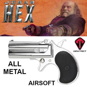 JONAH HEX - PISTOLET DERRINGER TURNBULL TOUT METAL CHROMÉ (MAXTACT AIRSOFT)