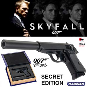 JAMES BOND : SKYFALL - PISTOLET WALTHER PPK AVEC SILENCIEUX & RETOUR DE CULASSE OFFICIEL "SECRET EDITION" + COFFRET EN FORME DE LIVRE (IMPORT JAPAN - SOUS LICENCE MARUZEN)