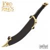 LOTR (LE SEIGNEUR DES ANNEAUX) - ARAGORN STRIDER RANGER DAGUE ELFIQUE, FOURREAU & SUPPORT BOIS OFFICIELS (UNITED CUTLERY BRANDS)