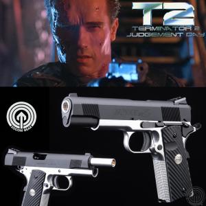 TERMINATOR 2 - PISTOLET OFFICIEL LIMITED EDITION BICOLORE TOUT METAL AVEC MALLETTE (LICENSED NOVAK NEXT 1911 - SOCOM GEAR)