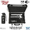 TERMINATOR - PISTOLET AMT HARDBALLER AVEC VISEE LASER TOUT METAL OFFICIEL ULTRA LIMITED EDITION + MALLETTE + GRENADE (AIRSOFT AVEC RETOUR DE CULASSE - WESTERN ARMS - MAFIOSO AIRSOFT - MAGNA SYSTEM)