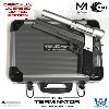 TERMINATOR - PISTOLET AMT HARDBALLER AVEC VISEE LASER TOUT METAL OFFICIEL ULTRA LIMITED EDITION + MALLETTE + GRENADE (AIRSOFT AVEC RETOUR DE CULASSE - WESTERN ARMS - MAFIOSO AIRSOFT - MAGNA SYSTEM)