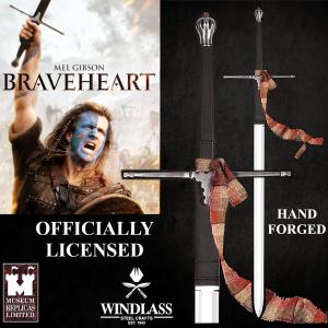 BRAVEHEART -  WILLIAM WALLACE EPEE 2 MAINS OFFICIELLE VERSION FORGE MAIN (MUSEUM REPLICAS LIMITED - WINDLASS STUDIOS)