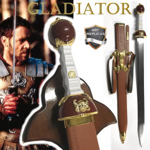 GLADIATOR - REPLIQUE GLAIVE GENERAL MAXIMUS AVEC FOURREAU, CEINTURE & SUPPORT BOIS OFFERT ! (REPRODUCTION ART REPLICAS)