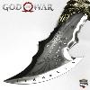 GOD OF WAR 4 - REPLIQUES 2 LAMES DU CHAOS DE KRATOS AVEC SUPPORT BOIS (BLADES OF CHAOS - REPRODUCTION ART REPLICAS)