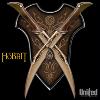 THE HOBBIT - DAGUES DE COMBAT DE TAURIEL OFFICIELLES + SUPPORT BOIS DELUXE (UNITED CUTLERY)