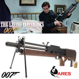 JAMES BOND : TUER N'EST PAS JOUER (THE LIVING DAYLIGHTS) - FUSIL SNIPER WA2000 EN METAL ET BOIS VERITABLE (VERSION ARES AIRSOFT)