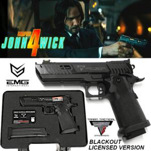 JOHN WICK 4 - PISTOLET EMG PIT VIPER GBB TARAN TACTICAL INNOVATIONS LICENCE OFFICIEL LIMITED EDITION + MALLETTE ("BLACKOUT VERSION" AVEC CERTIFICAT & GRAVURES D'AUTHENTICITÉ)