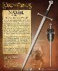 LOTR (LE SEIGNEUR DES ANNEAUX) - NARSIL, EPEE DU ROI ELENDIL OFFICIELLE PLAQUE OR 24 K + SUPPORT BOIS (UNITED CUTLERY)