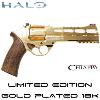 HALO - SOREN-066 REVOLVER OFFICIEL TOUT METAL PLAQUÉ OR 18K LIMITED EDITION (CHIAPPA FIREARMS AIRSOFT)