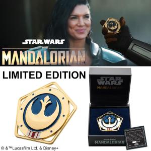  STAR WARS (SERIE) : THE MANDALORIAN - MEDAILLON DE LA NOUVELLE REPUBLIQUE DU MARSHAL CARA DUNE OFFICIEL TOUT METAL LIMITED EDITION (LICENCE LUCASFILM LTD. & DISNEY+)