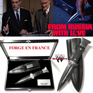 JAMES BOND : FROM RUSSIA WITH LOVE - COUTEAU A LANCER "ATTACHE CASE" EDITION LIMITEE FORGE MAIN EN FRANCE (PRACTICAL - ARTISAN FORGERON - NO LIMITS)