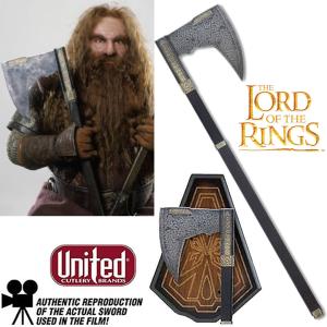 LOTR (LE SEIGNEUR DES ANNEAUX) - GIMLI HACHE OFFICIELLE (BEARDED AXE - UNITED CUTLERY BRANDS)