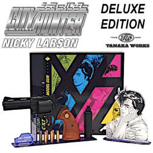NICKY LARSON / CITY HUNTER - REVOLVER COLT PYTHON 357 OFFICIEL "RYO SAEBA MODEL" + SILENCIEUX DELUXE EDITION AVEC SUPPORT & 6 CARTOUCHES À AMORCE (SOUS LICENCE TANAKA WORKS)