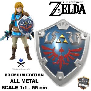 THE LEGEND OF ZELDA - REPLIQUE BOUCLIER DE LINK TOUT METAL "PREMIUM EDITION" (REPRODUCTION ART REPLICAS / WINDLASS STEELCRAFTS)