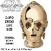 STAR WARS - DROID TÊTE C-3PO OFFICIELLE ECHELLE 1/1 AVEC ECLAIRAGE & SONS ORIGINAUX (LICENCE LUCASFILM™ LTD. & DISNEY)