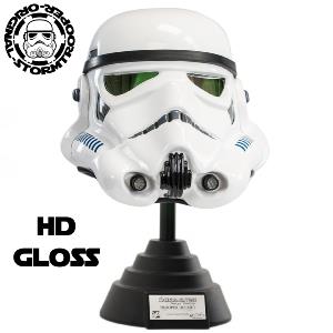 STAR WARS - STORMTROOPER CASQUE OFFICIEL HD GLOSS + SUPPORT DELUXE (ORIGINAL-STORMTROOPER NUMEROTE)