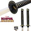 DEADPOOL 3 : DEADPOOL & WOLVERINE - REPLIQUE DOUBLE SABRES KATANA "ARTHUR & BEA" + HARNAIS DE TRANSPORT DORSAL (REPRODUCTION ART REPLICAS)