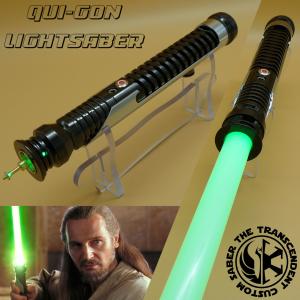 STAR WARS - SABRE LASER QUI-GON AVEC MALLETTE ALUMINIUM (PRACTICAL - LAME AMOVIBLE - COULEUR DE LAME INTERCHANGEABLE - EFFETS SONORES & LUMIERES MULTIPLES)