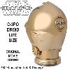 STAR WARS - DROID TÊTE C-3PO OFFICIELLE ECHELLE 1/1 AVEC ECLAIRAGE & SONS ORIGINAUX (LICENCE LUCASFILM™ LTD. & DISNEY)