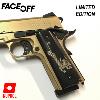 FACE/OFF (VOLTE FACE) - PISTOLET COLT 1911 RAVEN CUSTOM TOUT METAL GOLD 18K LIMITED EDITION (NUPROL AIRSOFT)