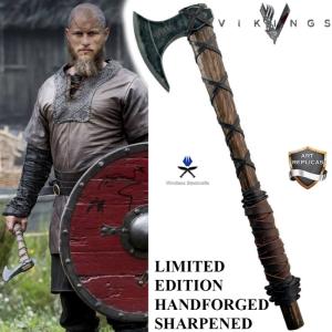 VIKINGS (SERIE) - REPLIQUE HACHE RAGNAR FORGE MAIN " AFFUTEE TRANCHANT " LIMITED EDITION (REPRODUCTION ART REPLICAS / WINDLASS STEELCRAFTS)