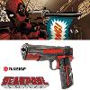 DEADPOOL (MARVEL COMICS) - PISTOLET 1911 OFFICIEL TOUT METAL AVEC RETOUR DE CULASSE (LICENCE AW CUSTOM AIRSOFT)