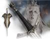 THE HOBBIT - DAGUE DE MORGUL OFFICIELLE + SUPPORT BOIS DELUXE (NAZGUL BLADE - UNITED CUTLERY BRANDS)