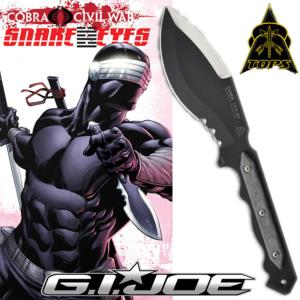 G.I. JOE : SNAKE EYES - COUTEAU CUMA TAK-RI OFFICIEL NUMEROTE ET SIGNE (IMPORT USA TOPS KNIVES)