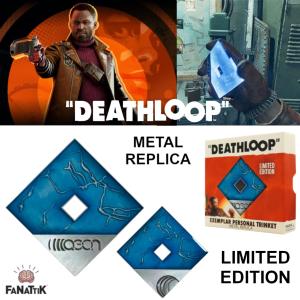 DEATHLOOP - REPRODUCTION METAL CARTE PASS "EXEMPLAR PERSONAL TRINKET" OFFICIELLE LIMITED EDITION PROP REPLICA ECHELLE 1:1 (ARKANE STUDIOS / FANATTIK)