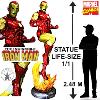 IRON MAN (THE INVINCIBLE) - STATUE LIFE SIZE ECHELLE 1:1 SUPREME EDITION LIMITEE AVEC ECLAIRAGE (TAILLE REELLE / MARVEL COMICS BY RUBIE'S)