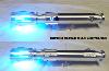 STAR WARS - SABRE LASER SATELE SHAN CUSTOM LIGHTSABER + LAME SUPPLÉMENTAIRE OFFERTE + SUPPORT CEINTURE OFFERT (LAME AMOVIBLE - PRACTICAL - FAIT MAIN AU USA PAR SABER FORGE)