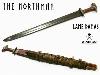 THE NORTHMAN - REPRODUCTION EPEE GLAIVE FORGE MAIN LAME DAMAS AFFUTEE TRANCHANT EXCLUSIVE EDITION AVEC FOURREAU & CEINTURE DORSALE CUIR VERITABLE (WINDLASS STEELCRAFTS)