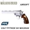 WALKING DEAD (THE) - REPLIQUE RICK GRIMES REVOLVER COLT PYTHON 357 MAGNUM PVC CHROME (REPRODUCTION VERSION AIRSOFT ASG)
