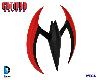BATMAN BEYOND, ANIMATED SERIES - BATARANG ROUGE 'RETRACTABLE' REPLICA OFFICIEL ECHELLE 1/1 (DC COLLECTIBLES - NECA)