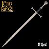 LOTR (LE SEIGNEUR DES ANNEAUX) - NARSIL, EPEE DU ROI ELENDIL OFFICIELLE PLAQUE OR 24 K + SUPPORT BOIS (UNITED CUTLERY)