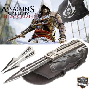 ASSASSIN'S CREED IV (BLACK FLAG) - REPLIQUE LAME RETRACTABLE + GARDE BRAS + 2 LAMES A LANCER (REPRODUCTION ART REPLICAS)