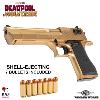 DEADPOOL 3 : DEADPOOL & WOLVERINE - PISTOLET OFFICIEL DESERT EAGLE .50AE "BRIGHT GOLD" AVEC EJECTION DE DOUILLES & AMORCES LIMITED EDITION + MALLETTE (SOUS LICENCE IMPORT JAPAN TANAKA WORKS)