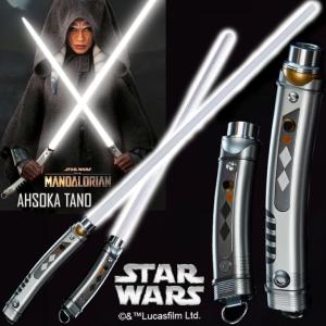 STAR WARS - SABRES DUO (2 SABRES) AHSOKA TANO OFFICIELS AVEC 2 LAMES AMOVIBLES & MALLETTE (DISNEY & ™ LUCASFILM LTD. LICENSED)