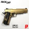 FACE/OFF (VOLTE FACE) - PISTOLET COLT 1911 RAVEN CUSTOM TOUT METAL GOLD 18K LIMITED EDITION (NUPROL AIRSOFT)
