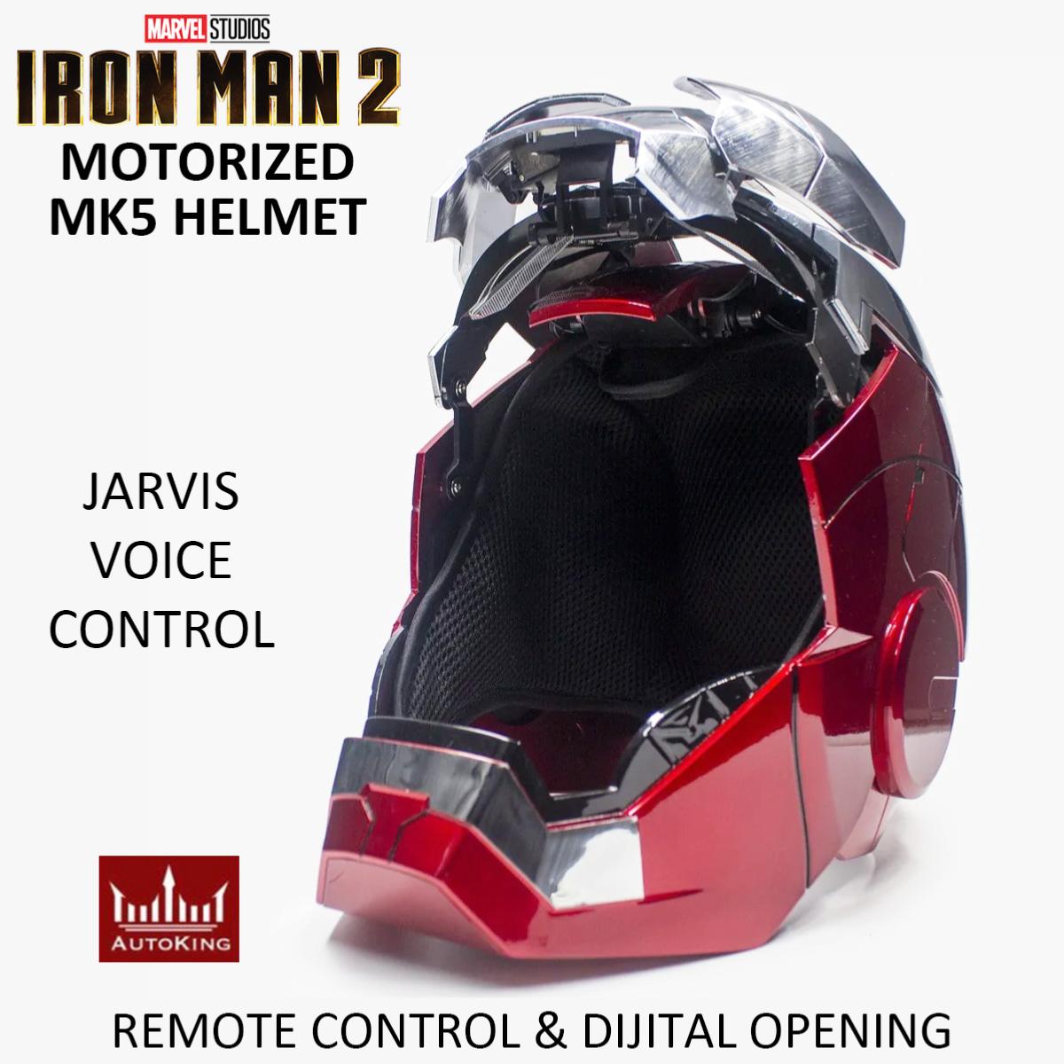 NLIGHTING® MK5 - Casque Iron Man électronique, masque motorisé, à porter,  super-héros, Jarvis, performant avec commande vocale : : Mode