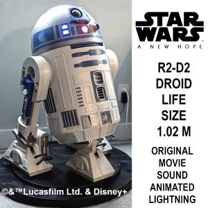 STAR WARS - DROID RD-D2 OFFICIEL ECHELLE 1/1 ANIMÉ AVEC ECLAIRAGE & SONS ORIGINAUX (LICENCE LUCASFILM™ LTD. & DISNEY)