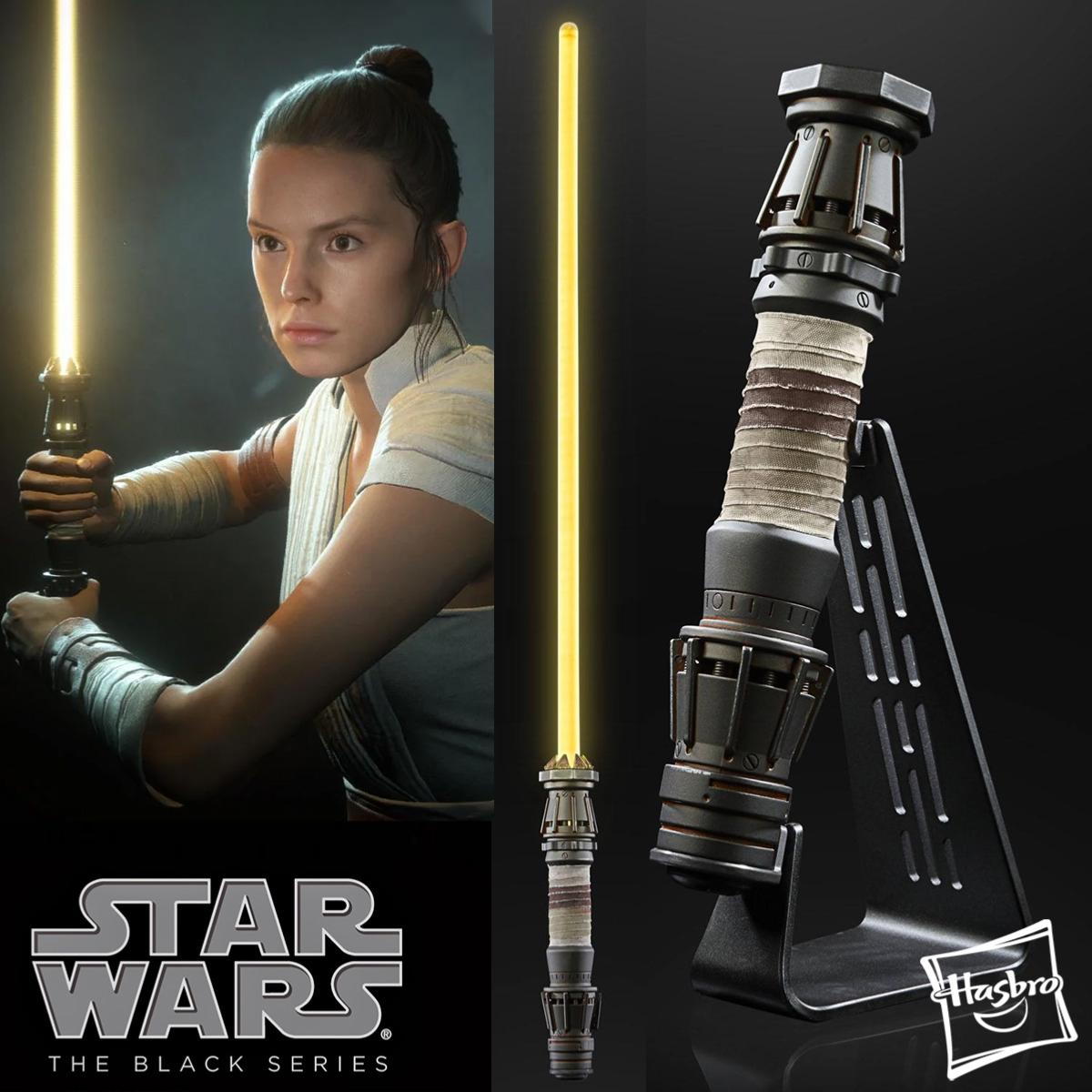 STAR WARS - SABRE LASER REY SKYWALKER FX ELITE AVEC LAME AMOVIBLE (HASBRO -  THE BLACK SERIES)