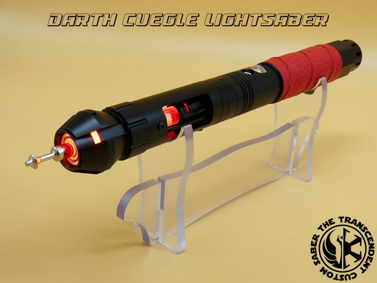 STAR WARS - SABRE LASER DARK CUEGLE AVEC CRYSTAL & MALLETTE ALUMINIUM  (PRACTICAL - LAME AMOVIBLE - COULEUR DE