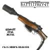  STAR WARS - STORMTROOPER SHOCK BLASTER CA-87 TOUT METAL "PATINEE" & BOIS VERITABLE AVEC MUSETTE A MUNITION EN CUIR (VERSION AIRSOFT RWA - PROTOTYPE PIECE UNIQUE)