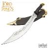 LOTR (LE SEIGNEUR DES ANNEAUX) - ARAGORN STRIDER RANGER DAGUE ELFIQUE, FOURREAU & SUPPORT BOIS OFFICIELS (UNITED CUTLERY BRANDS)